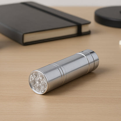Portable Mini Torch, Super-Bright Mini 6 LED Bulb Pocket Torches - Small Keyring Torch Flashlight for Camping, Hiking, DIY, Travelling, Outdoors and More 3 Battery operated (Battery not included / 1 pc / Mix Color )