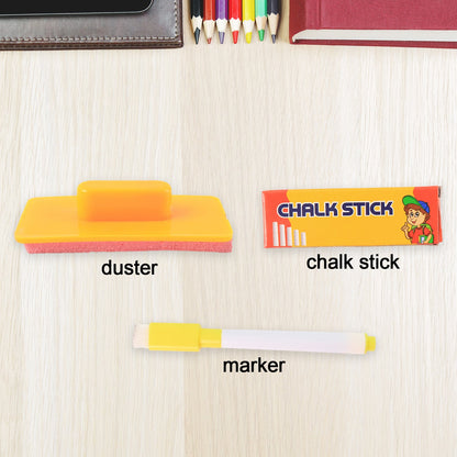 2-in-1 Double-Sided Write and Wipe Educational Drawing Board for Kids (1 Set)