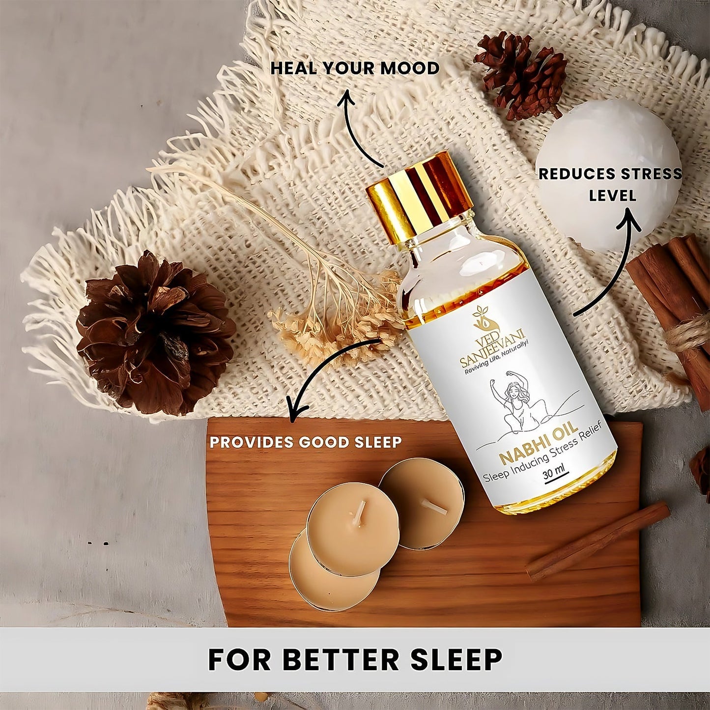 Ved Sanjeevani Nabhi Oil Sleep Inducing Stress Relief (30ML / 1 Pc)