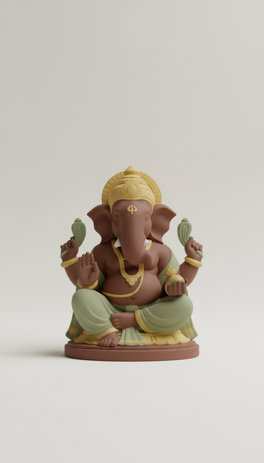 Classic Clay Ganapati Idol