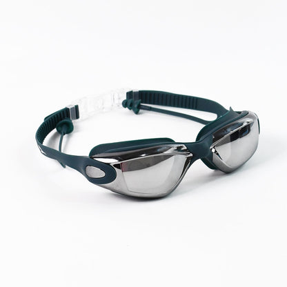 Knx Professional Anti-Fog UV Protection Swimming Goggles with Mirrored Lenses and Earplugs
