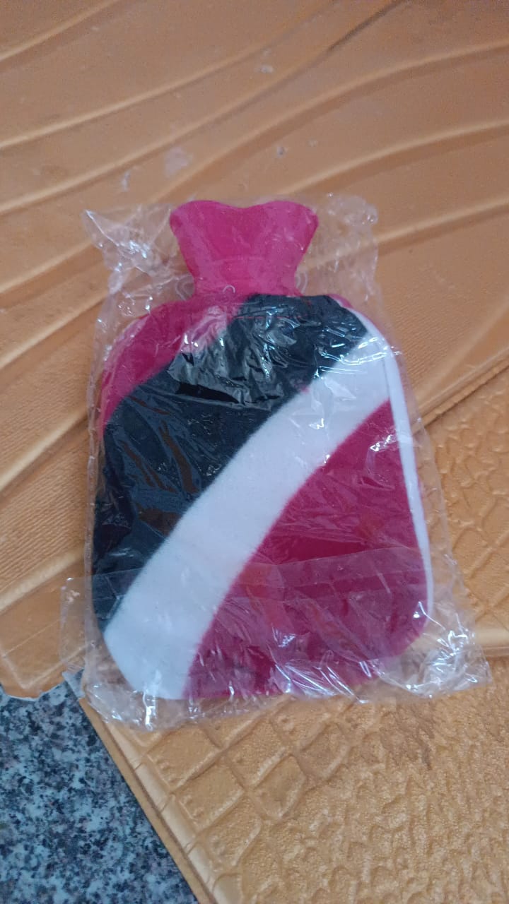 Hot Water Bottle Bag With Cover (1 Pc / Mix Design & Color / 250 ML Approx)