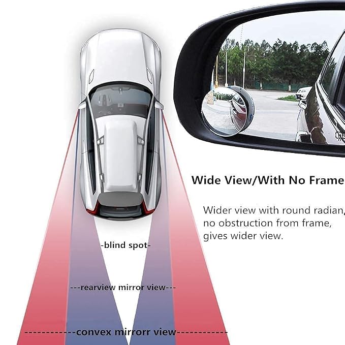 Car Glass Mirror Blind Spot, 360° Mirror