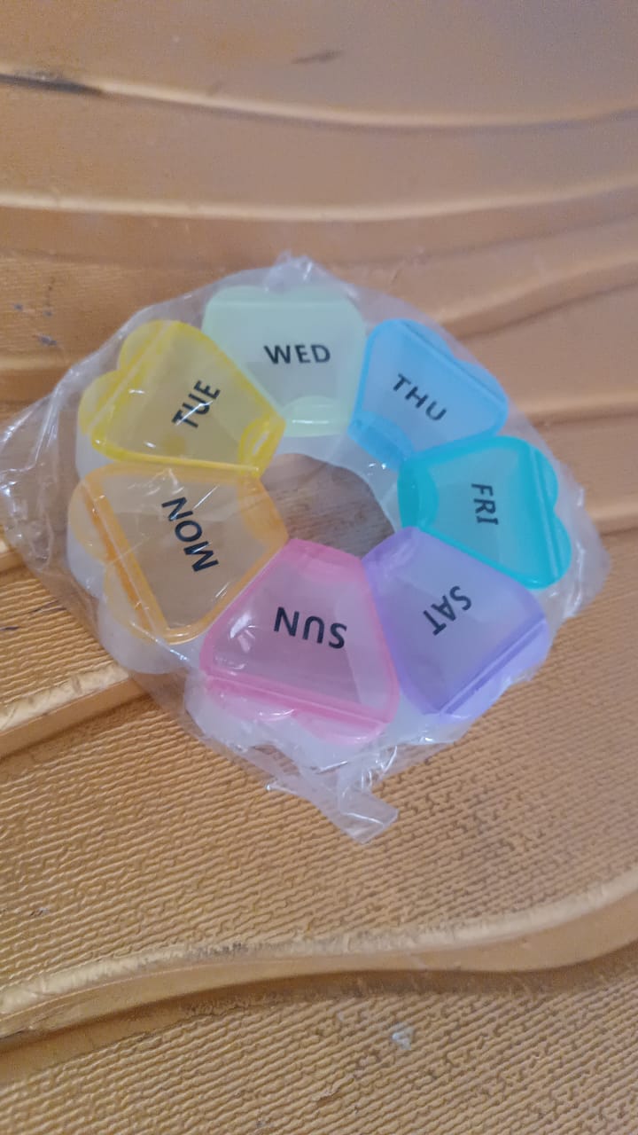 7-Day Round Weekly Pill Organizer Box (1 Pc)