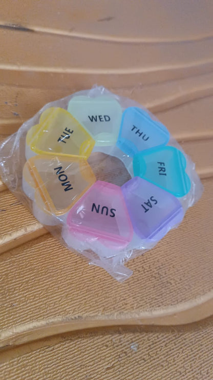 7-Day Round Weekly Pill Organizer Box (1 Pc)