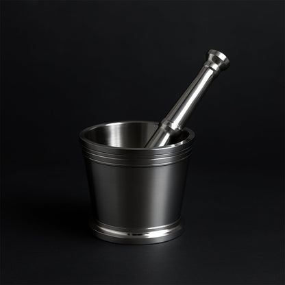 Heavy Duty Stainless Steel Mortar and Pestle Set for Kitchen, Khalbatta Set (2 Pc Set)