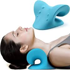 Neck Stretcher Neck Stretcher, Neck and Shoulder Relaxer, Cervical Traction Device Massager (Blue)