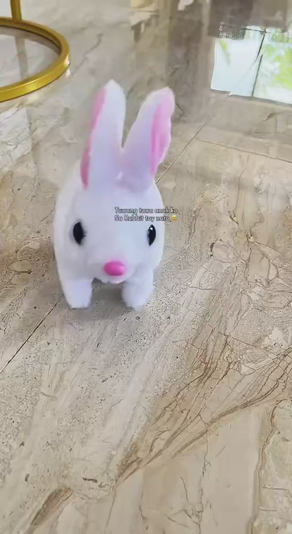 Interactive Hopping & Walking Plush Rabbit Toy for Kids - Soft & Engaging!